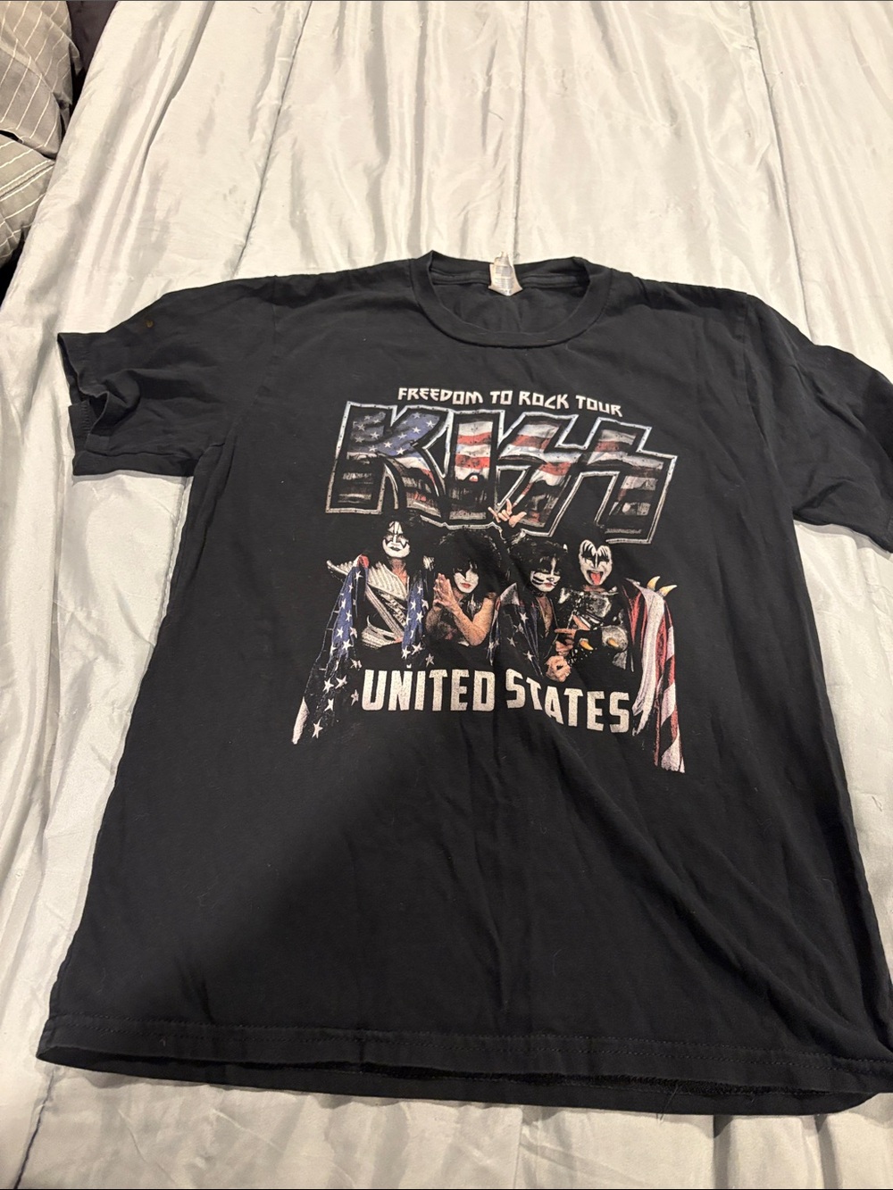 Kiss Black 'Freedom to Rock Tour' United States Graphic Tee